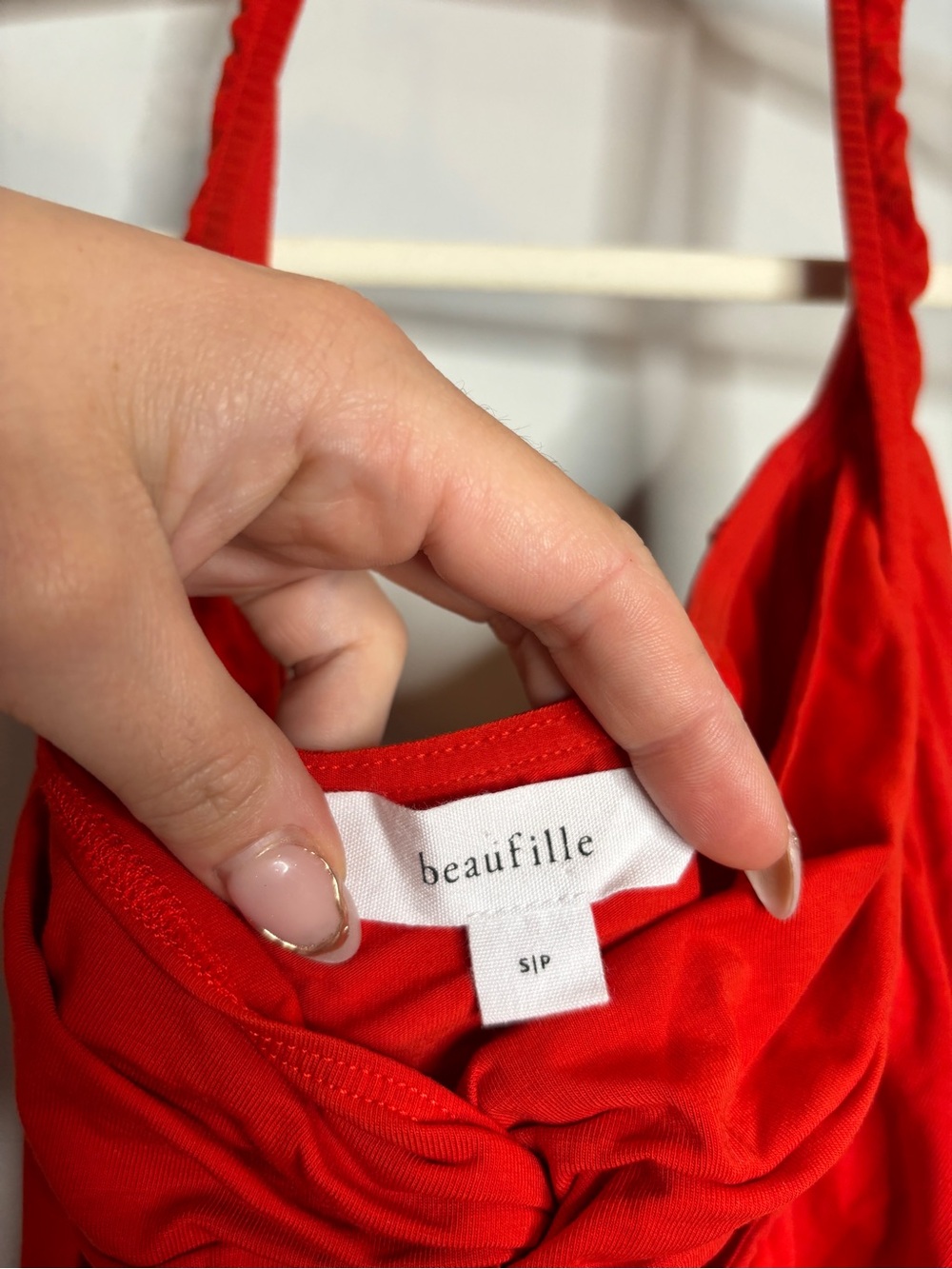 Beaufille Baes Bodysuit Size S Red Halter - Picture 4 of 10